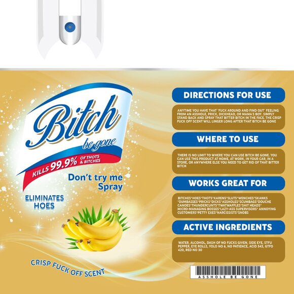 B*tch Be Gone Tumbler, Banana Tumbler, Lysol Spray Tumbler, Sarcastic Tumbler - Picture 2 of 7